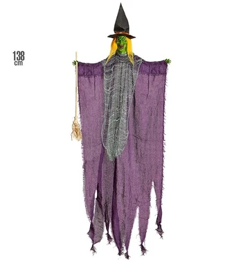 WITCH WITH BROOM 138 cm