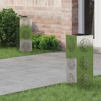 Saulės LED šaligatvio šviesa 2 pcs Nerūdijantis Plienas