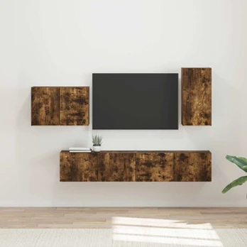 TV staliukas 4 pcs Rūkyta ąžuolas