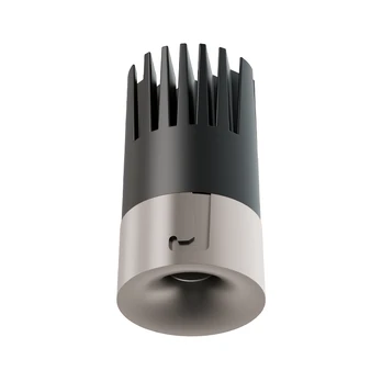Įleidžiamas LED šviestuvas be apvado, 12W 3000K, pilkas matinis