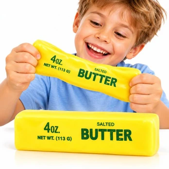 Antistresinis žaislas sviestas, Butter, užpildytas vazelinu