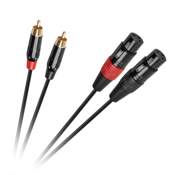 Kabel połączeniowy Cabletech XLR - 2RCA 1m