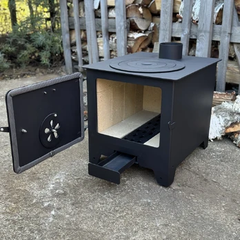 Krosnelė - buržuika 8kW su šamotu ir rinkėmis