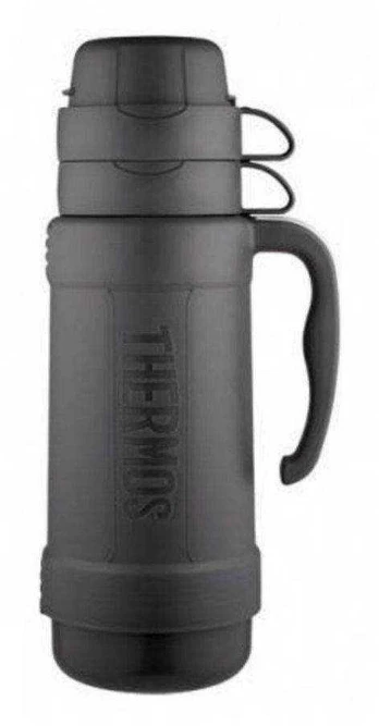 Termosas Thermos su 2 puodeliais, 1l, juodas