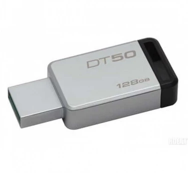 Kingston DataTraveler 50 128GB  USB 3.1, Metal, Silver / Black - USB atmintinė