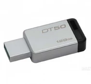 Kingston DataTraveler 50 128GB USB 3.1, Metal, Silver / Black - USB atmintinė kaina