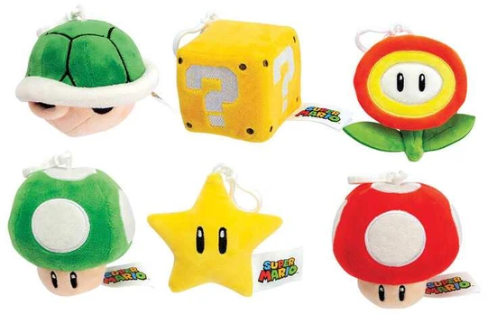 SIMBA Super Mario Bros Icons assorted plush keychain 10cm