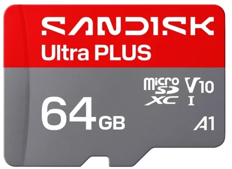 Atminties kortelė SANDISK Ultra PLUS Micro SD 64 GB UHS-I atmintis