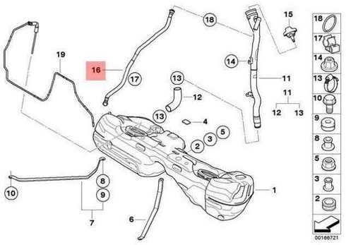Bmw Oro Ventilių Vamzdis 1 E81 E87 E88 E82 16126764053