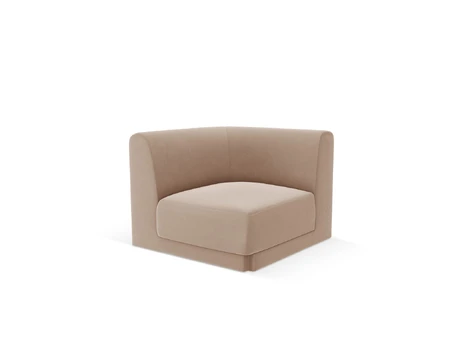 Modulinės sofos dalis - kampas, Miley, 1 sėdynė, 90x90x70, kapučino