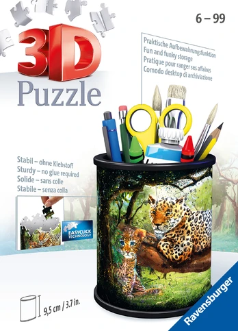 3D Mini Puzzle - Big Cats 54 Piece Puzzle - RAVENSBURGER 3D dėlionė