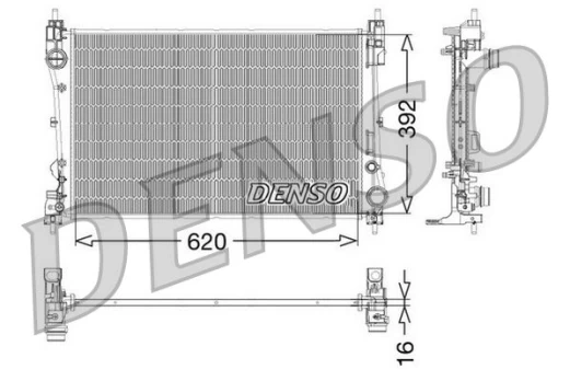 Radiatorius, variklio aušinimas DENSO DRM09115