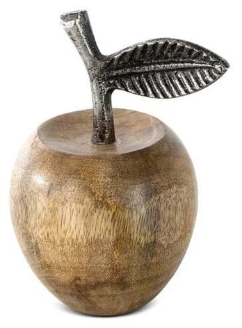Figūrėlė, "Obuolys", 8 cm, ruda/sidabro