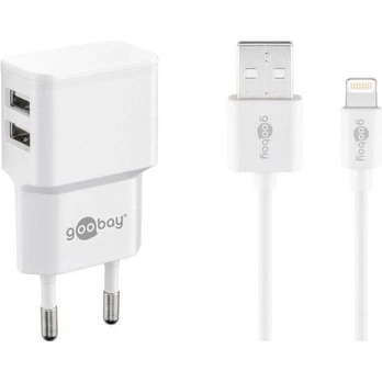 Įkroviklis Goobay 2x USB-A 2.4 A (JAB-5957203)