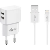 Įkroviklis Goobay 2x USB-A 2.4 A (JAB-5957203) kaina