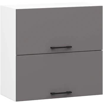 Pakabinama virtuvės spintelė OLIVIA W60 G2 H580, balta/grafito