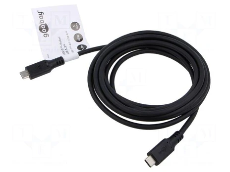 Cable | USB 3.2 | USB C plug,both sides | 3m | black | 5Gbps | PVC | 60W