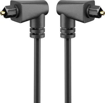 Toslink KAMPINIS optinis kabelis 2x90 laipsnių. Goobay 1m