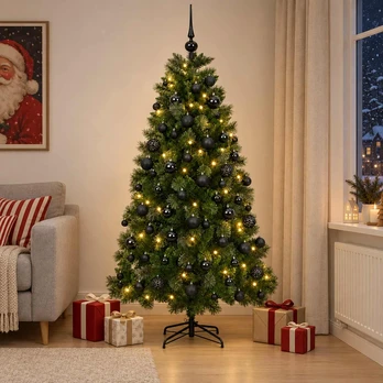 Dirbtinė kalėdinė eglutė su žaisliuku 210 cm 300 LED