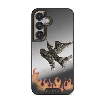 Fire Is Catching - Samsung Galaxy S25 Plus Case, Elite Mirror Dark (Magnetic) / Gold