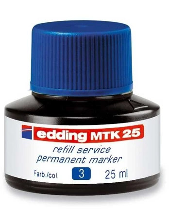 Tušas permanentiniams žymekliams Edding MKT25, 25ml, mėlynos spalvos