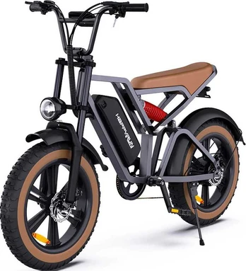 Elektrinis dviratis HappyRun G60, 20", 750W, 18Ah, pilkas