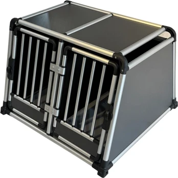 Nordic Paws - Transport cage Alu Double - 2x45cm/2x44cm/88cm/45cm/64cm