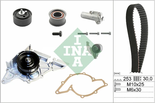 INA 530 0179 33 Timing belt kit (belt+ pulley+ water pump)