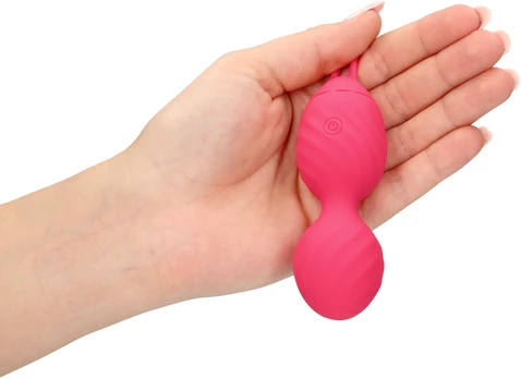 Loveline By Shots Vibrating Egg with Remote Control - Strawberry Raudona