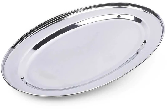 Ovalus plieno serviravimo padėklas 39x26 cm