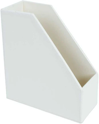 Home4You Failų laikiklis WILMA 26,5x10,5x32,5cm, baltas