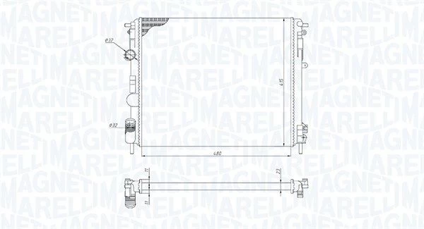 Radiatorius, variklio aušinimas MAGNETI MARELLI 350213195200