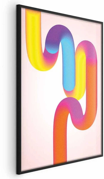 Artgeist Plakatas - Rainbow Tubes - abstract illustration with colorful gradients