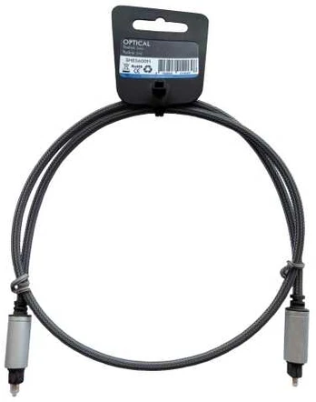 Sinox Optisk kabelis. 0,75m. Sort