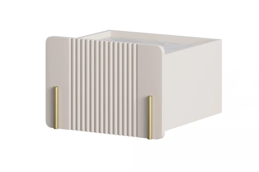 Wall Mounted Night Stand Malmi - Cashmere / Crema Bianca / Gold