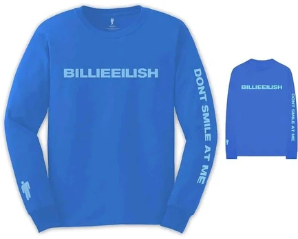 Rock Marškinėliai Ilgomis Rankovėmis Billie Eilish Smile, Dydis: M
