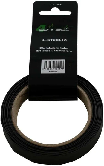FOUR Connect 4-ST3BL10 shrink tube, 2:1 Juodas 10mm 3m