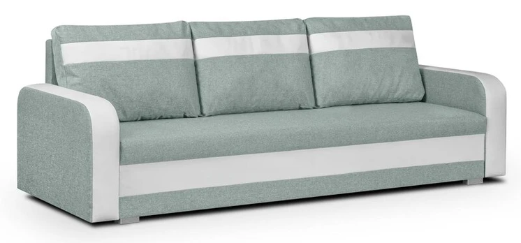 Trivietė sofa Condi, šviesiai pilka/balta