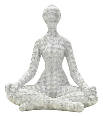Dekoratyvinė jogos pozos moters statulėlė, 20,5 × 23 × 15,5 cm