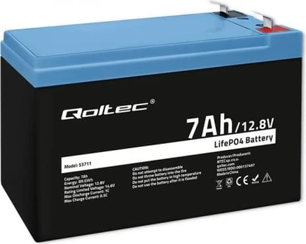 LiFePO4 battery 12.8V 7Ah,89.6Wh,BMS