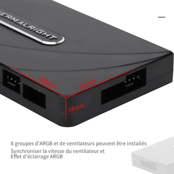 Thermalright Argb Ventiliatorių Valdiklis su 8 Lizdais ir Hub