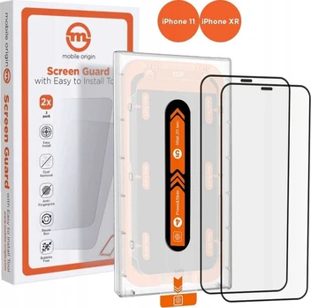 MOBILE ORIGIN Mobile Origin Screen Guard iPhone 11 / XR su paprastu aplikatoriumi 2 pakuotės
