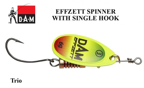 DAM Effzett spinner su vienšakiu kabliu Trio 4 g
