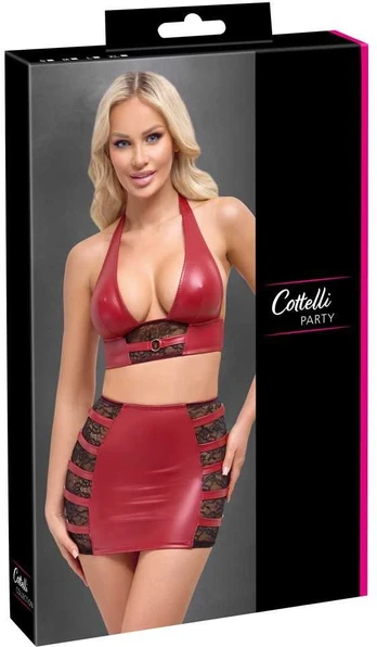Cottelli party Top & Skirt red S Seksuali liemenėlė