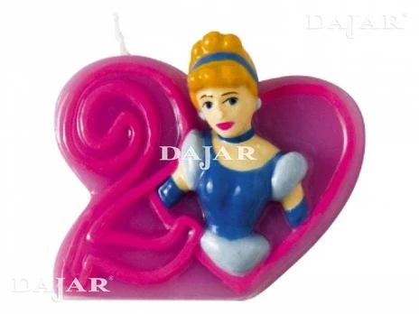 Świeczka urodzinowa 2 Princesės DISNEY