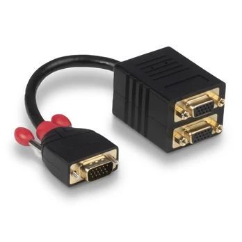 Lindy D-Sub (VGA) x2 D-Sub (VGA), 0,18 m, juoda (41214)