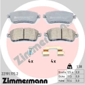 Stabdžių trinkelių rinkinys, diskinis stabdys ZIMMERMANN 22191.175.2 kaina