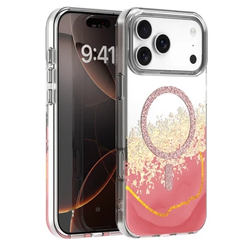 Dėklas Telforceone Epoxy Mag case for iPhone 17 Pro Max 6,9'' pink