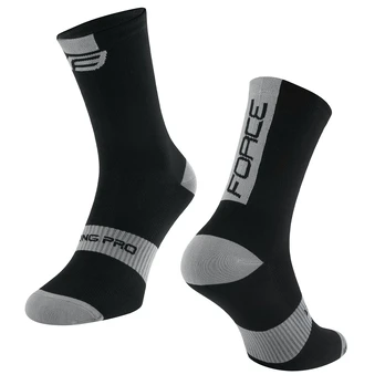 Kojinės FORCE Long PRO, (juoda/pilka) S-M 36-41