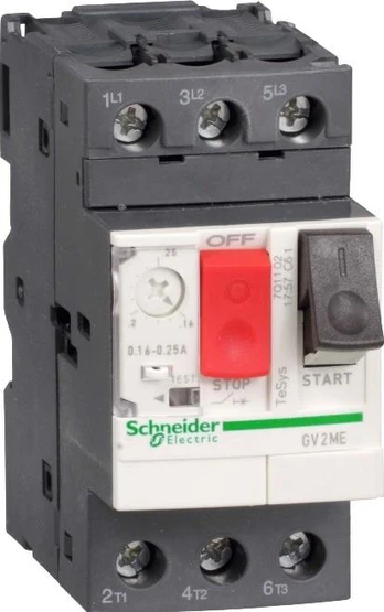 Schneider Motor jungiklis 3P 0,25kW 0,63-1A - GV2ME05